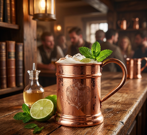 Handmade Hammered Copper Moscow Mule Mug Leak-Proof Lid Eco-Friendly Food-grade Safe Customizable Colors Logo Vacuum Insulated - Product Image 2
