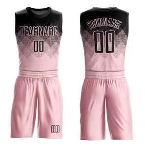 Conjunto de Uniforme de Baloncesto Sublimado Personalizado, Jersey sin Mangas de Spandex/Poliéster, Pantalones Cortos con Cintura Elástica, Transpirable, Unisex, para Adultos - Product Image 1