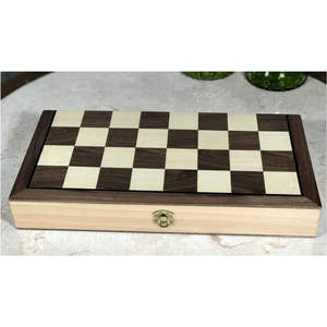 Jeu d'échecs pliable classique 2-en-1 en bois, plateau de 15 pouces, pièces Staunton avec emplacements de rangement, ensemble d'échecs professionnel - Product Image 3