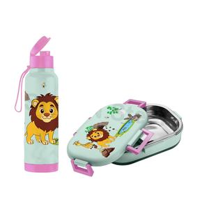 กล่องอาหารกลางวันพลาสติกสีชมพูท้องฟ้าสำหรับเด็กกล่องใส่อาหารกล่องอาหารกลางวันสำหรับเด็กนักเรียน - Product Image 1