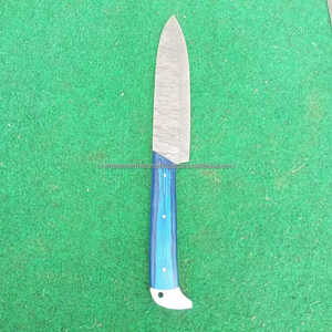 Cuchillo Santoku de Chef de Damasco hecho a mano, cuchillo de cocina japonés profesional de acero de Damasco con alta nitidez - Product Image 2