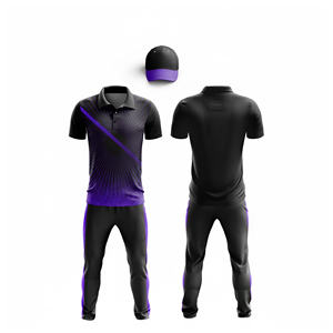 Tenue d'équipe de cricket personnalisée par sublimation couleur |   Tenue complète d'équipe de cricket pour hommes, femmes et jeunes : polo et pantalon - Product Image 4