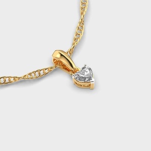 Colgante de boda con diamante moissanita talla corazón, joyería romántica, regalo de aniversario para el amor, colgante para uso diario, colgante para mujer - Product Image 2