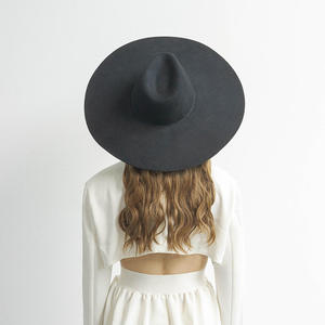 Fashion Polyester Fedora <b>Hat</b> for Women <b>Men</b> Classic Character Casual <b>Flat</b> Wide Brim Jazz Cap - Product Image 1