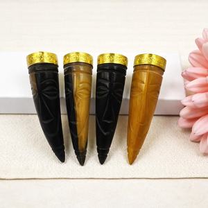 Bohemian Style Horn Pendant Necklace Set Gold Plated Animal Pattern Unisex Ecofriendly Wedding Party Fashion Jewelry Custom - Product Image 2