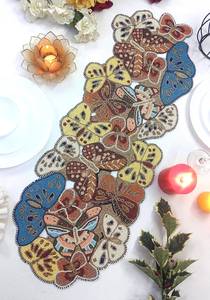 <b>Butterflies</b> Handmade <b>Beaded</b> Table Runner - Product Image 4