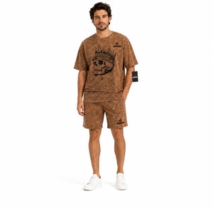 Conjunto de Verano para Hombre, Camisa de Manga Corta Transpirable con Pantalones Cortos, Atuendo Casual a la Moda con Servicio OEM, la Mejor Calidad - Product Image 1