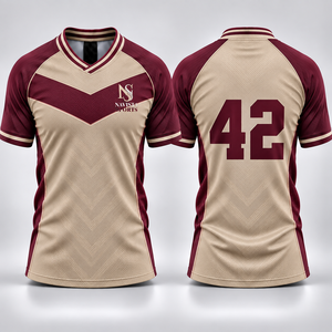 เสื้อฟุตบอลผู้ชาย Navista Sports คอวี แขนสั้น ผ้าโพลีเอสเตอร์ ระบายเหงื่อได้ดี ทรงปกติ หมายเลขทีม 42 ป้องกันรังสียูวี ระบายอากาศได้ดี - Product Image 1