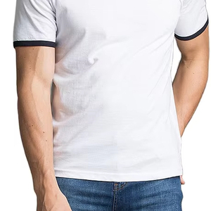 Mejor diseño, logotipo y diseño personalizados, logotipo de su marca, camiseta de hombre 100% algodón duradera, camiseta lisa informal para hombre. - Product Image 1