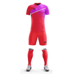 เสื้อเจอร์ซีย์แขนสั้น วัสดุคุณภาพสูง ชุดยูนิฟอร์มตาข่ายสำหรับผู้ใหญ่และเด็ก ชุดฟุตบอลแห้งเร็ว สีพื้น ชุดฟุตบอล - Product Image 6