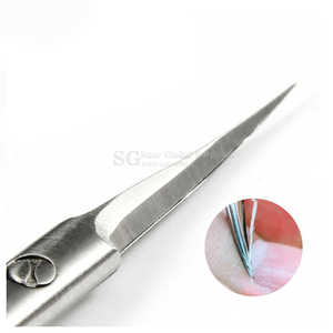 กรรไกรตัดหนังกำพร้าสแตนเลส SAAR GLOBAL SURGICAL ด้ามจับสีแดง ใบมีดคมตรง ทนทาน พับได้ ดีไซน์ใหม่ สำหรับทำเล็บ - Product Image 5