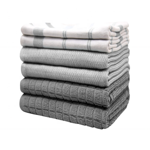 Serviettes de thé en coton 100% brodé, OEM ODM, 18x28, 125 GSM, lavables en machine, durables, économiques, séchage rapide - Product Image 1