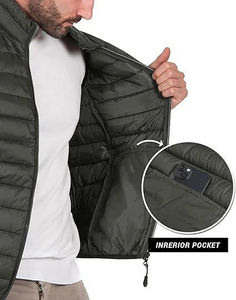 Chaleco Acolchado Impermeable para Hombre, Brillante, Sin Mangas, Chaqueta de Invierno, Transpirable, Ligera, con Logotipo Personalizado OEM - Product Image 2