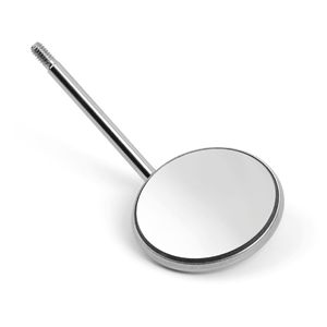 Miroir buccal n°4 22 mm, miroir dentaire à surface avant simple face résistant aux rayures, 10 pièces, instrument stérilisable et autoclavable - Product Image 1