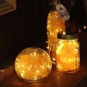 Lámpara de Sal del Himalaya al por Mayor, Lámpara Decorativa con Pantalla Redonda de Cristal, Luz Rosa, Precio Bajo, Alta Calidad - Product Image 3