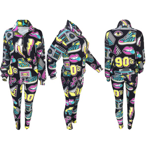 Ensemble de survêtements personnalisés à faible MOQ, ensembles de survêtements d'entraînement pour femmes, survêtements sublimés pour le streetwear à prix de gros - Product Image 5