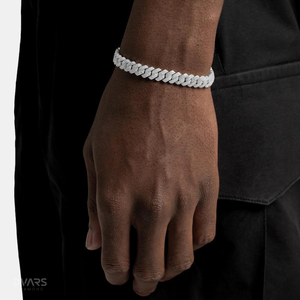 Chaîne cubaine en moissanite pour homme, bracelet personnalisé en argent 925 plaqué or 18 carats, style Miami Hip Hop de luxe - Product Image 2