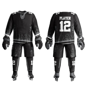 Maillot de hockey sur glace personnalisé sans manches, respirant, imprimé par transfert thermique, 100% polyester, haute qualité, unisexe, pour équipe adulte - Product Image 3