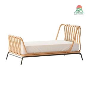 Cuna de Ratán Nhat Minh, Estilo Escandinavo, Color Natural, Cama para Niños, Muebles para Dormitorio - Product Image 1