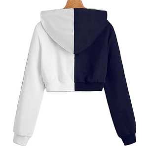 T-shirt décontracté à capuche pour femme AQDAS INDUSTRIES, 100 % coton tricoté imprimé, respirant, avec poches, automne/hiver/été - Product Image 3