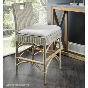 Taburete tapizado con asiento tejido Muebles de cocina Taburetes de bar - Product Image 2