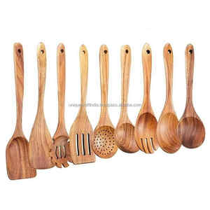 Ensemble cuillère fourchette en bois naturel Acasia divers modèles pour servir la cuisine et les mariages au meilleur prix de l'Inde - Product Image 3