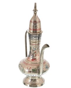 Handcrafted Brass Engraved Surahi with Meenakari Work Traditional Water Pitcher Decorative Antique Jug for Home Decor Gifting - Product Image 6