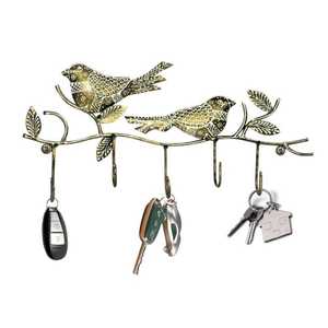 Premium Antique Iron <b>Wall</b> Hanger with Birds – Stylish Antique Iron Key Holder with Birds 5 <b>Hook</b> <b>Wall</b> Organizer - Product Image 1