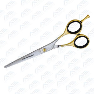 Ciseaux de coiffure en acier inoxydable avec repose-doigts amovible, manche doré, ciseaux de barbier haut de gamme, ciseaux de coiffure professionnels - Product Image 5