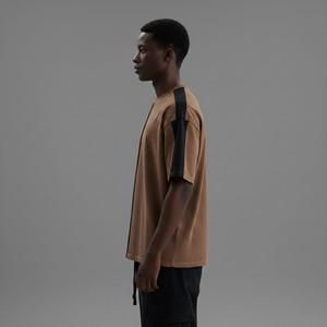 Hot Selling Customizable Eco-Friendly Breathable Streetwear Loose Fit Drop Shoulder 100% Cotton 210g Heavyweight Men's T-Shirt - Product Image 5