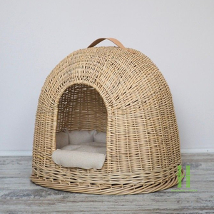 Cama Decorativa para Gatos de Mimbre, Hecha a Mano, Ecológica, Muebles para Mascotas, Cesta Natural para Dormir para Gatos - Product Image 2