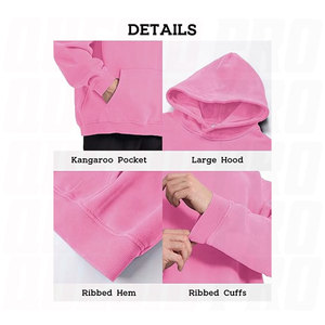Oversized Hoodie Sweatshirt for Men Couples Heavyweight Vintage Pullover with Skin Friendly Cotton Fleece Hoodies Men Streetwear - Product Image 5