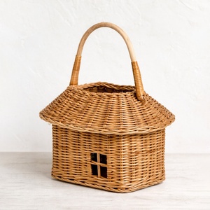 Cestas de mimbre para bebés, hechas en Vietnam, cestas de almacenamiento trenzadas a mano con asa. - Product Image 2