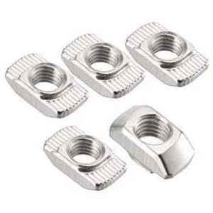 Écrous de fixation à fente en T pour l'assemblage de profilés en aluminium, connecteurs coulissants en acier au carbone, quincaillerie industrielle d'extrusion zinguée - Product Image 1