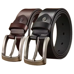 Cinturones de Cuero Genuino de Piel de Vaca para Hombre, con Hebilla de Aleación, Cómodos, Ligeros, Casuales, Ajustables, Duraderos, con Estampado Animal, Personalizados - Product Image 1