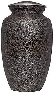 โกศบรรจุอัฐิรูปนกพิราบสีเงิน คลาสสิก สีน้ำเงิน สลักลายสีเหลือง สำหรับผู้ใหญ่ สไตล์อเมริกัน/ยุโรป - Product Image 4