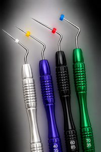Kit professionnel d'endoplugs dentaires avec manche argenté, instruments de remplissage et de condensation pour traitement endodontique, 4 pièces - Product Image 3