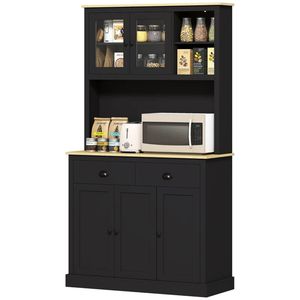 Black Vertical Cutlery <b>Storage</b> Cabinet for <b>Kitchen</b> Organization - Product Image 5