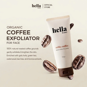 Exfoliante Facial de Café Hella Beauty Deluxe, Vietnam, para Piel Sensible, con Loto, Alta Calidad, Precio Económico, 215g - Product Image 3