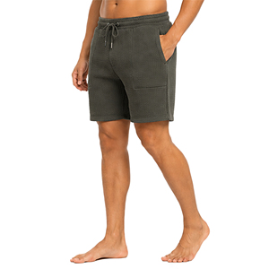 <b>Mens</b> Waffle Knit <b>Shorts</b> Premium Casual Summer Wear Elastic Waist Drawstring Lightweight Gym Workout Training Lounge <b>Shorts</b> <b>Mens</b> - Product Image 5