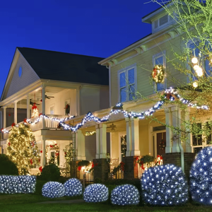 Luci Solari a Rete per Esterni in Tonalità Calde, 2x3m, 200 LED, 8 Modalità, Impermeabili per Alberi di Natale e Prati - Product Image 4