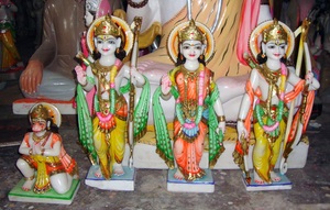 หินอ่อนบริสุทธิ์ Ram Darbar รูปปั้น - Product Image 6