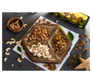 Plateau de service en bois de noyer naturel poli pour fruits secs, idéal pour les réunions de famille - Product Image 6