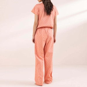 Conjunto de Pijama de Dos Piezas para Mujer, de Felpa, Manga Corta, Cuello Redondo, con Estampado de Lunares, de Algodón Transpirable, Estilo Casual de Verano, Suave - Product Image 2