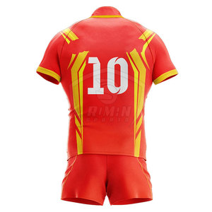 Créez votre propre uniforme de rugby à manches courtes avec logo personnalisé pour équipe - Uniforme de rugby confortable pour hommes, très demandé - Product Image 3