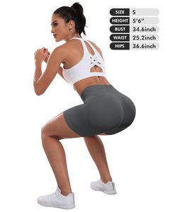 Scrunch Butt Shorts Workout Gym Shorts For Women Biker Shorts High Waisted Tummy Control Butt Lifting Running Sports Yoga <b>Booty</b> - Product Image 6