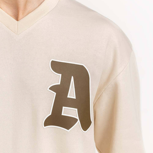 Sweat-shirt surdimensionné en polyester/coton en forme de V pour hommes, unisexe, solide, imprimé XS, brodé, broderie vierge - Product Image 6