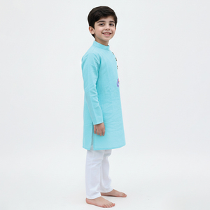 Conjunto de Kurta Pajama Tradicional para Niños de Alta Calidad con Tela de Algodón, Ropa Tradicional Infantil Disponible al Mejor Precio - Product Image 3
