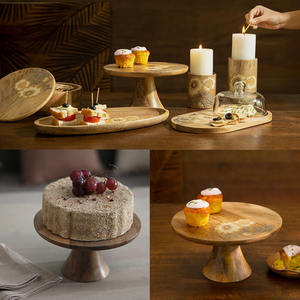 Support à gâteau en bois naturel, fait main, écologique, directement de l'usine, pour les commandes en gros, les boulangeries, les restaurants, les hôtels, les événements - Product Image 6