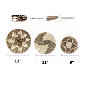 Assiette suspendue en jonc de mer naturel, fabriquée au Vietnam, décoration murale tressée traditionnelle pour maisons bohèmes, restaurants, complexes hôteliers et boutiques de cadeaux - Product Image 6